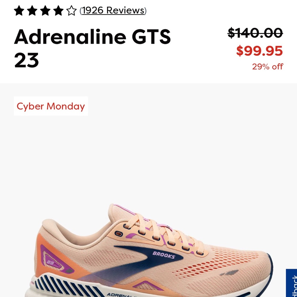 NWOT Brooks  Adrenaline GTS 23 running shoes.